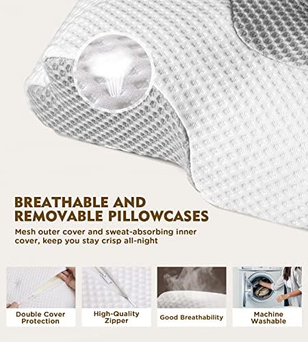 Osteo Cervical Pillow for Neck Pain Relief, Hollow Design Odorless Memory Foam - Image 6