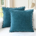 CaliTime Decorative Couch Throw Pillow Covers 20 X 20 Inches Ocean Blue by CaliTime