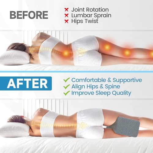 TranquilRelax Knee Pillow for Side Sleepers, Memory Foam Leg Pillow - Image 4