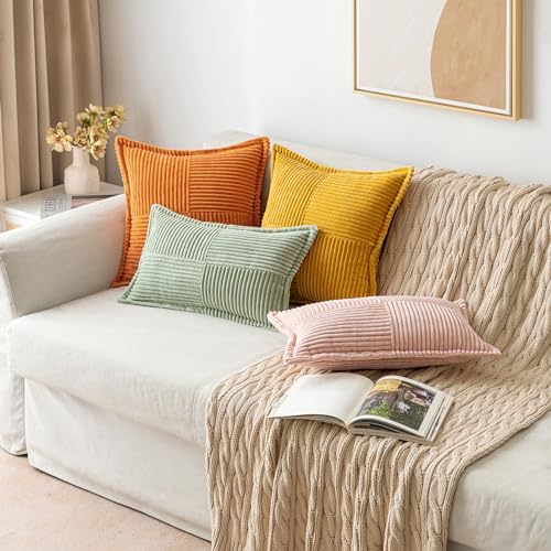 MIULEE Fall Burnt Decorative Lumbar Throw Pillow Covers 12x20 Inch - Image 4