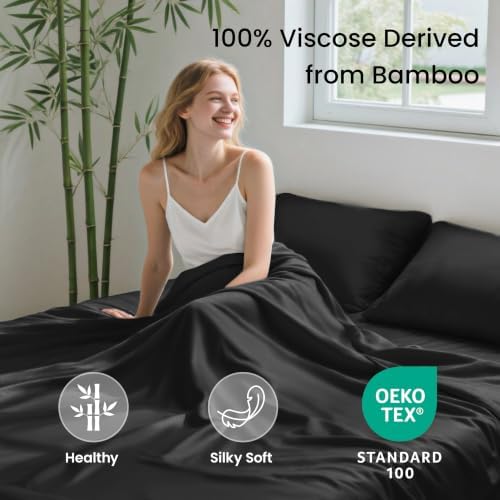 Love's cabin 3 Piece Twin Sheet Set, 100% Rayon Derived from Bamboo, Cooling & - Image 2