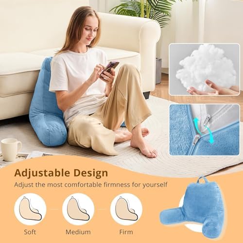 Sasttie Reading Pillow for Bed, Back Pillow for Sitting Up - Image 3
