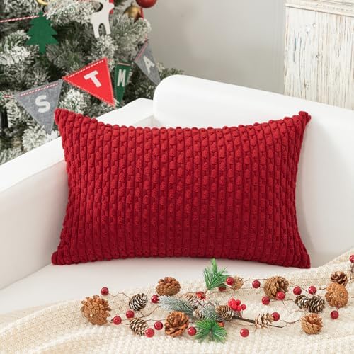 Kevin Textile Soft Corduroy 14"x22" Lumbar Pillow Cover 1 Pack by KevinTextile
