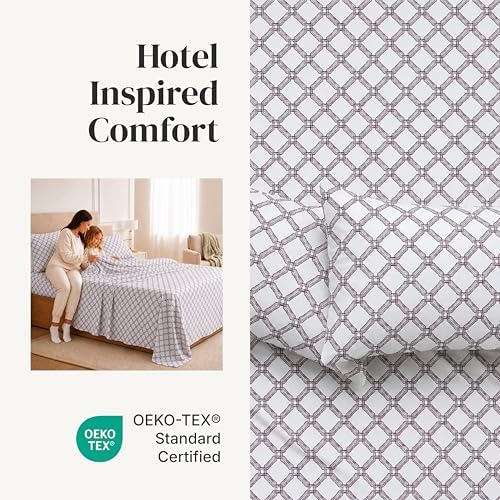 Modern Threads Printed 4-Piece Extra Soft Bedding Sheets & Pillowcase Set - Image 4