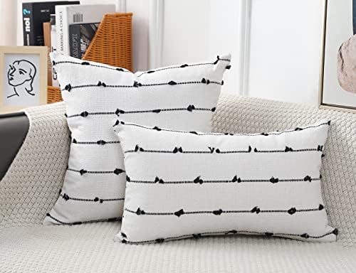 NUYECY Set of 2 Boho Throw Pillow Covers 18x18 - Image 2
