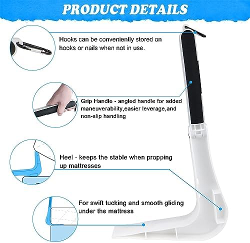 Mattress Lifter Tool, Ergonomic Under Mattress Wedge Elevator - Image 5