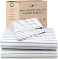 California Design Den 100% Organic Cotton Percale Sheets Queen by CaliforniaDesignDen