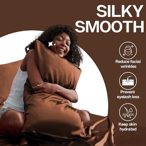 MR&HM Satin Pillowcase 2 Pack, Queen Size 20"x30" - Image 3