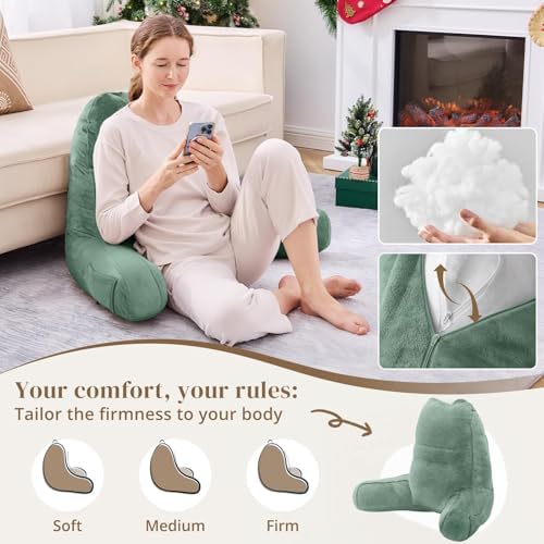 Sasttie Reading Pillow for Bed, Back Pillow for Sitting Up - Image 3