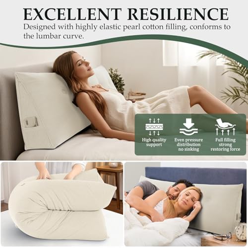 Headboard Pillow Queen, Wall Backrest Wedge Pillow Headboard - Image 4