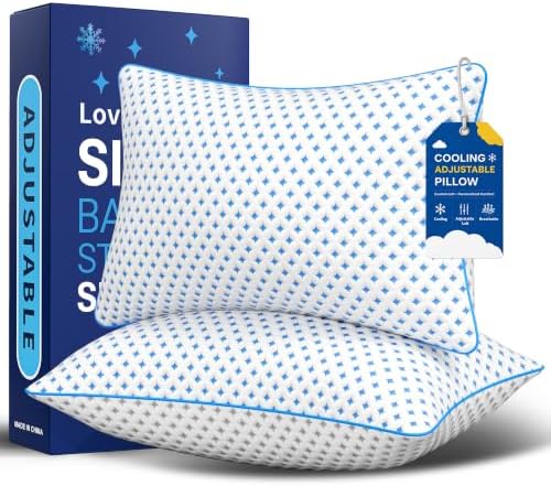Standard Pillows Set of 2, Cooling Shredded Memory Foam Pillows by Unknown