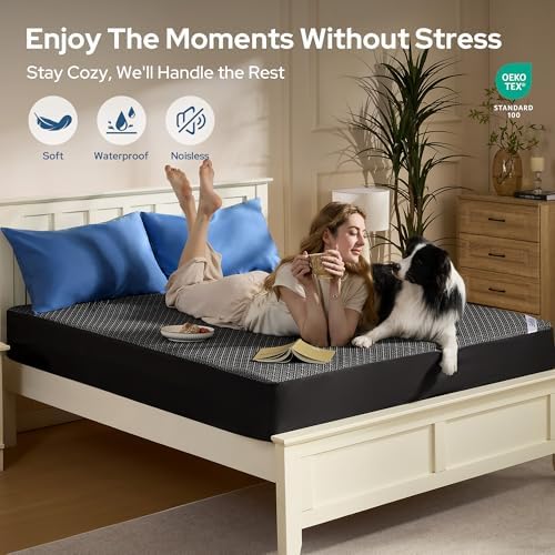 BEDLORE Queen Mattress Protector, Waterproof Noiseless Mattress Cover - Image 2