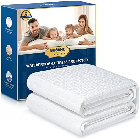 Premium 100% Waterproof Cal King Mattress Protector Breathable Cooling 3D Air by BOSANE