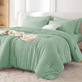 MUXHOMO 5 Pieces Twin Comforter Set, Seersucker Bed in a Bag Twin Size by MUXHOMO
