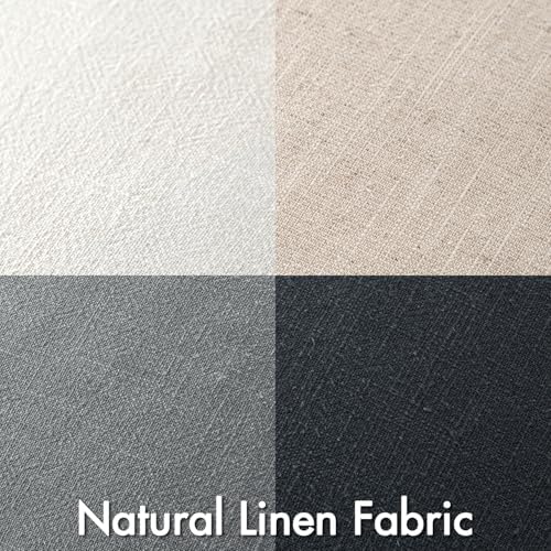 MIULEE Neutral Cream/Gray Boho Linen Pillow Covers 20x20 Inch Pack of 4 - Image 2