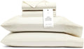 BOLL & BRANCH Signature Hemmed Sheet Set - King, Cream - Luxury 100% Organic Cotton - Includes 1 Flat, 1 Fitted, 2 Pillowcases - Buttery Soft
