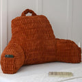Corduroy Reading Pillow for Sitting in Bed, Large Backrest Bed Pillow by YAOSHUHO