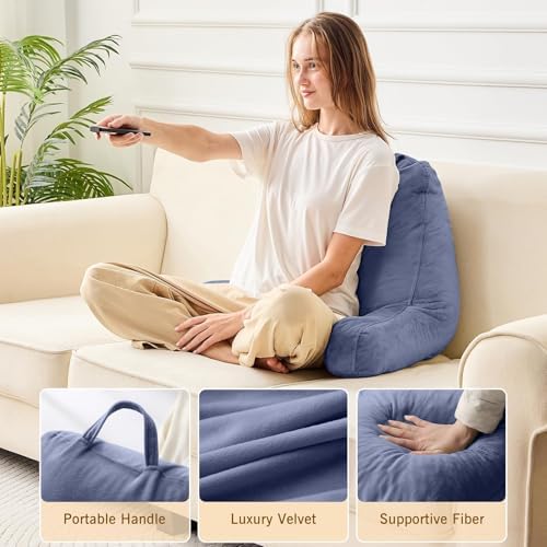Sasttie Reading Pillow for Bed, Back Pillow for Sitting Up - Image 4