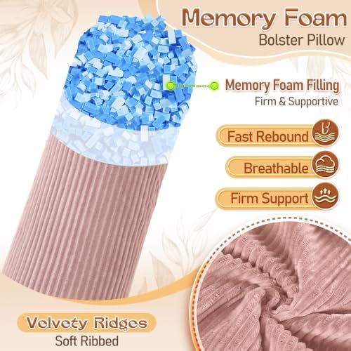 1 MIDDLE ONE Body Pillow, Memory Foam Round Body Pillows - Image 2