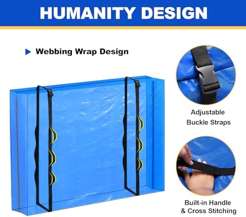 TICONN Mattress Bags for Moving, Heavy Duty Mattress Cover Storage Bag - Image 5