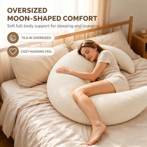 Moon Body Pillow, Oversized C Shaped Full Body Pillow - Image 2