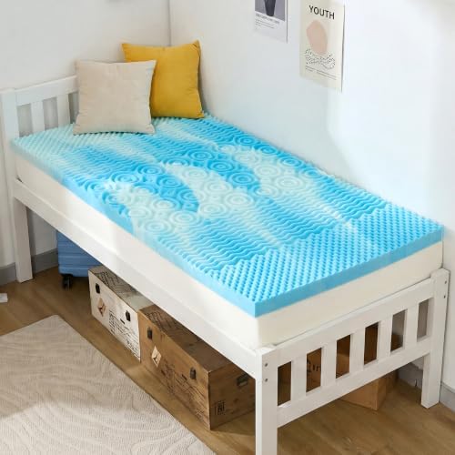 SINWEEK Mattress Topper 5-Zone Memory Foam Mattress Topper Pressure Relieve by SINWEEK
