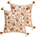 ISAENNE Vintage Linen Square Throw Pillow Cover by Isaennehomedecoration