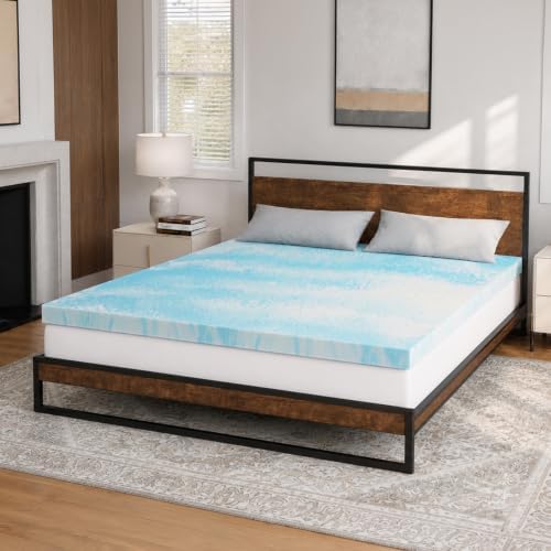 Novilla 2 Inch Memory Foam Mattress Topper King, Cooling Gel Infused & Slow by Novilla