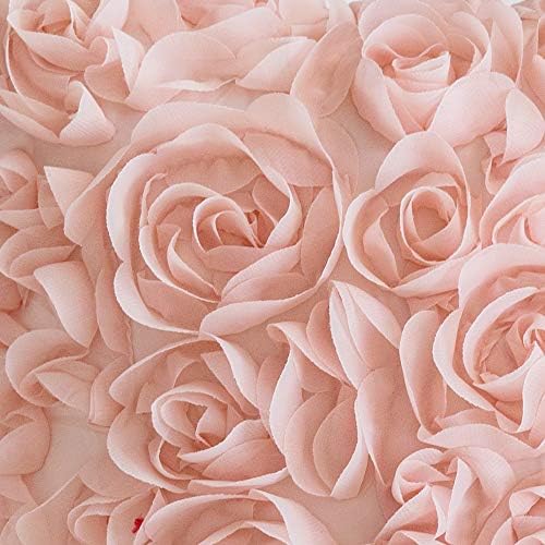 MIULEE Decorative Rose Flower Pillow Cover Pack of 1 Peach Pink 20x20 Inch - Image 3