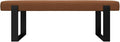 VANT Upholstered Bed Bench - Ribbed Terracotta - Matte Black - Contemporary Modern, Bedroom Bench Seat, Hallway, or Entryway