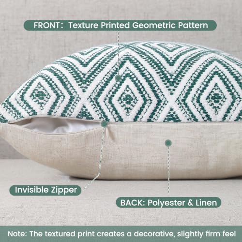HPUK Throw Pillow Covers 20x20, Aqua Blue Couch Pillow Covers - Image 2