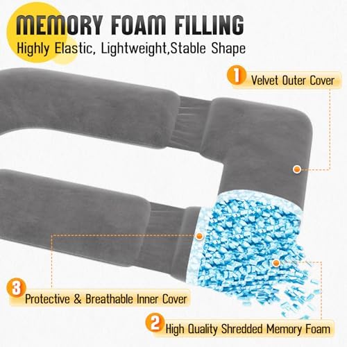 Shredded Memory Foam U Shaped Pregnancy Pillow - Image 2