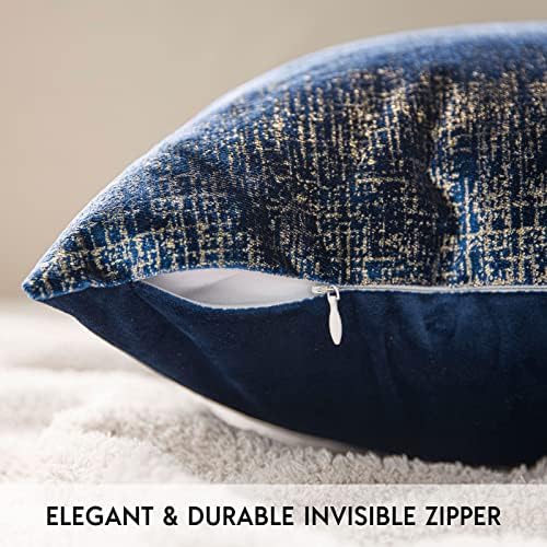 Phantoscope Pack of 2 Sparkling Velvet Decorative Solid Throw Decorative Pillow - Image 3