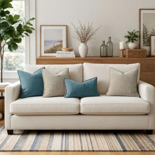 MIULEE Decorative Couch Throw Pillow Covers 18x18 Inch Light Taupe 2 Pack - Image 5
