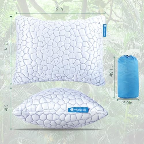 QUTOOL Cooling Pillow for Sleeping, CertiPUR-US Shredded Memory Foam Camping - Image 3