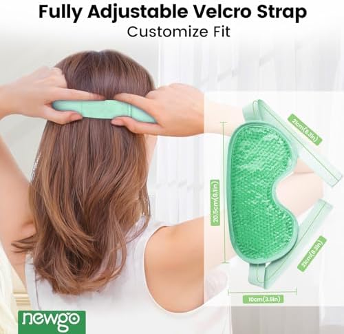 NEWGO Cooling Eye Mask for After Surgery, Reusable Gel Face Ice Pack - Image 3