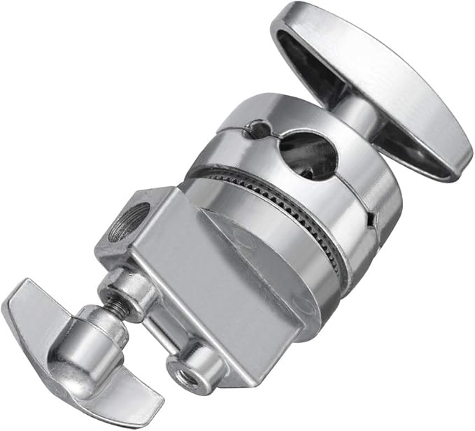 Aluminum Alloy Multi Functional Heavy Duty 2.5 inch Grip Head Swivel Head Clamp Holder Bracket Adapter with 1/2",1/4",3/8", 5/8" Mount for Light Stand, Extension Boom Arm,Photographic Equipment