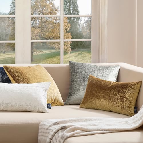 Phantoscope Pack of 2 Sparkling Velvet Decorative Solid Throw Decorative Pillow - Image 5