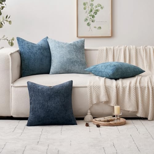 MIULEE Decorative Couch Throw Pillow Covers 18x18 Inch Coastal Blue 2 Pack - Image 2