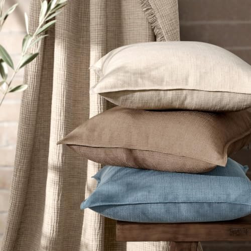 MIULEE Thick Textured Decorative Throw Pillow Covers 20x20 Inch Coco Brown - Image 6