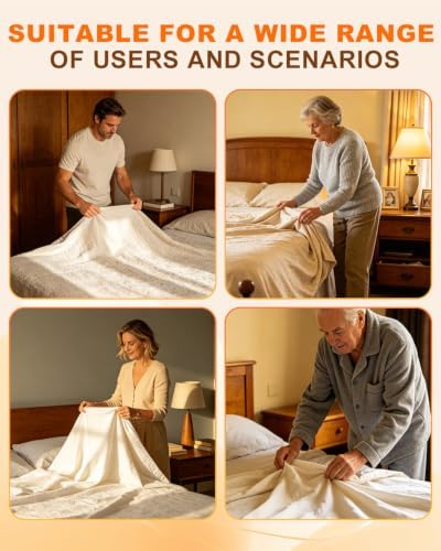 Wood Bed Tucker Tool for Changing Sheets, Easy Lever-Action Bed Maker - Image 5
