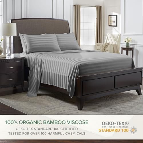 Pure Bamboo Full Sheets, Genuine 100% Organic Viscose Derived from Bamboo Bed - Image 2