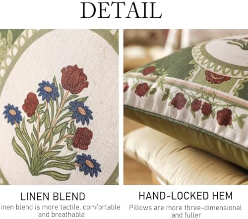 ISAENNE Elegant French Linen Throw Pillow Cover - Image 5