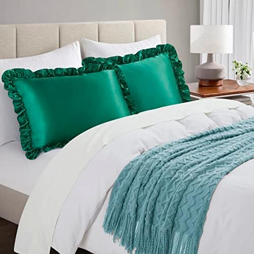 Silky Satin Ruffled Pillow Cases - Image 2