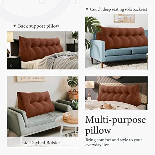 Fully Stuffed Thicken Headboard Pillow Queen Padded Headboard Soft and Firm - Image 6