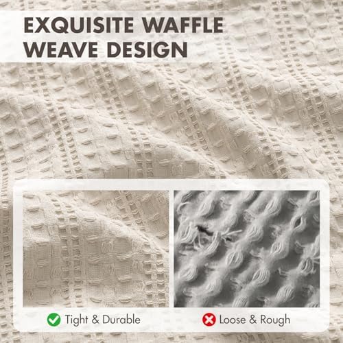 Decorative Waffle Lumbar Pillow Cover 14x36 Inch Oatmeal No Insert - Image 5