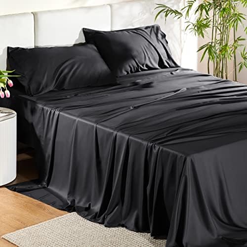 Bedsure PureWoven 100% Rayon Derived from Bamboo, King Size Sheets Set - Image 2