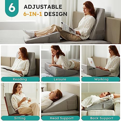 Bedluxe Wedge Pillow, 12 inch Bed Wedge Pillow - Image 2