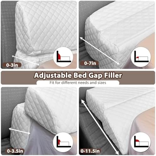 4 Modes Pillow Wedge for Headboard Gap, Foldable Bed Wedge Pillow, Bed Gap - Image 5