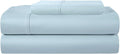 400 Thread Count Twin XL Bed Sheets, 100% Egyptian Cotton Twin XL Sheet Set, Soft & Comfy 3 Piece Luxury Hotel Sheets Fits Upto 17", Machine Washable No Pill Blue Sheet & Pillowcase Sets- Light Blue